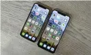  ??  ?? The iPhone 11 Pro and Pro Max are exactly the same other than dimensions, which makes a big difference. Photograph: Samuel Gibbs/The Guardian