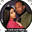  ??  ?? Cardi and fellow rapper hubby Offset
also have a daughter together