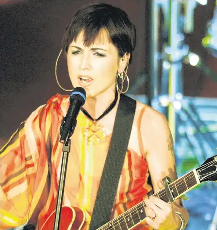  ??  ?? Rock icon: Dolores O’Riordan found it difficult to handle the pressures of fame