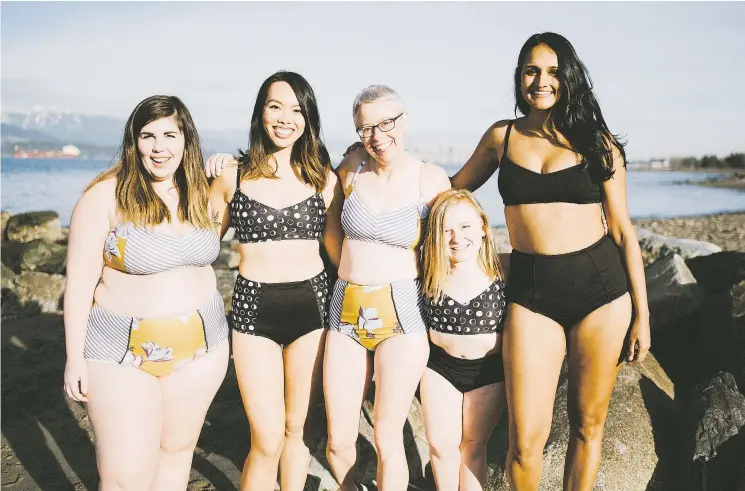 ??  ?? Swimsuits are ‘the most intimate garment we are asked to be seen in public in,’ says Julia Church, founder and designer of Vancouver-based brand, Nettle’s Tale Swimwear.