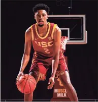  ?? John McGillen / USC Athletics ?? West Haven’s Tahj Eaddy is starting at point guard for the USC men’s basketball team.