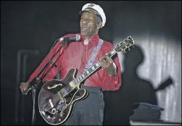  ?? LIONEL CIRONNEAU / ASSOCIATED PRESS 2009 ?? American guitarist, singer and songwriter Chuck Berry performs during the “Rose Ball” in Monaco in 2009. Police in Missouri said Saturday that Berry had died at age 90 after a reported medical emergency at his home.