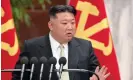  ?? Photograph: KCNA/Reuters ?? North Korean leader Kim Jong-un attends a meeting of the Workers' party in Pyongyang on Monday. He has called for grain production to become a priority.