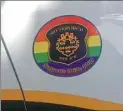  ??  ?? Decals showing support for Pittsburgh Pride have recently been placed on the side of some city police vehicles.