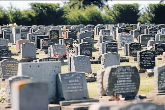  ?? Photo: OISIN DUKE/FAIRFAX NZ ?? Dearer rest: The cost of plots and interments in cemeteries throughout the Timaru district will rise from midyear.