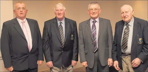  ??  ?? Ned Rossiter, Mick Hagan, Tommy Murphy and Peter Keogh at the St Mary’s GAA Dinner Dance.