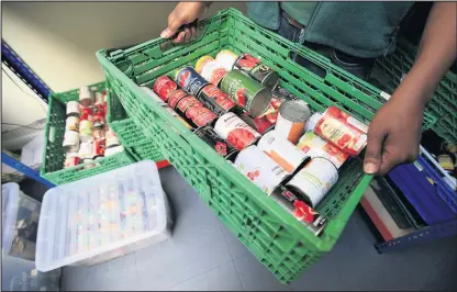  ??  ?? The number of people neding to use the foodbank service is growing each week.