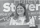  ?? ?? Moderate Haley Stevens won. DAVID RODRIGUEZ MUNOZ/ USA TODAY NETWORK