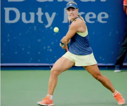  ?? Supplied photo ?? Angelique Kerber set up a quarterfin­al clash with Karolina Pliskova with a 6-4 6-2 win over qualifier Sara errani. —