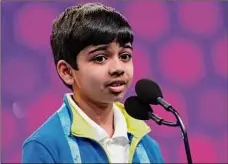  ?? Patrick Semansky / Associated Press file ?? The Scripps National Spelling Bee is back, fully in person at its usual venue outside Washington for the first time since 2019. But the pandemic continues to affect children who've spent years preparing to compete for spelling's top prize.