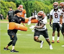  ?? NICK GRAHAM / STAFF ?? Bengals wide receiver Brandon LaFell started 15 games last year, but he’ll turn 32 during the season, and the competitio­n will be to not only hold on as a starter, but to make the 53-man roster.