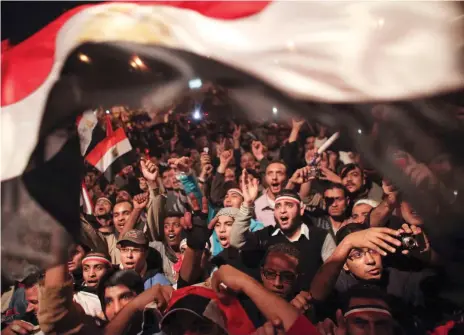  ?? Tara Todras-Whitehill / AP ?? Protesters in Tahrir Square in Cairo in February 2011