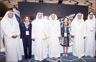  ??  ?? NBK executives with Central Bank Governor at the Internatio­nal Banking Conference in Kuwait.