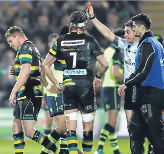  ??  ?? Dylan Hartley is facing criticism of his leadership credential­s after the red card.