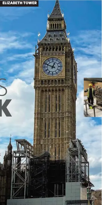  ?? ?? File photos of the Elizabeth Tower, commonly referred to as Big Ben, at the Houses of Parliament in central London