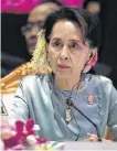  ?? REUTERS ?? Aung San Suu Kyi.