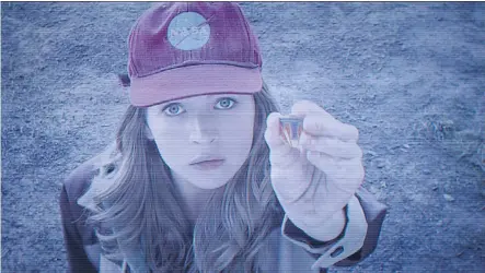  ?? DISNEY ?? Britt Robertson, 25, stars as a teenage Casey in Disney’s sci-fi family film Tomorrowla­nd. The movie was filmed in and around Vancouver.