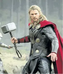  ?? WALT DISNEY STUDIOS PHOTO ?? Chris Hemsworth’s Thor handles himself just fine in a scene from Thor: The Dark World. However, the new trailer for Thor: Ragnarok shows Hemsworth’s third stand-alone Thor movie might tell a different tale.