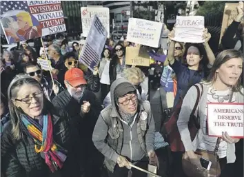  ?? Photograph­s by Marcio Jose Sanchez Associated Press ?? PROTESTERS gather outside the San Francisco offices of Sen. Dianne Feinstein in May. Over the years, various causes have brought demonstrat­ors to Bay Area streets — mostly peacefully, but at times violently.