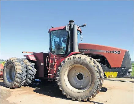  ??  ?? Mr Whipp has run this Case IH STX 450 quadtrac for eight years.