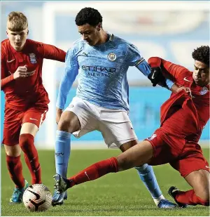  ?? ?? Teen defender CJ Egan-riley has come through the ranks at Manchester City