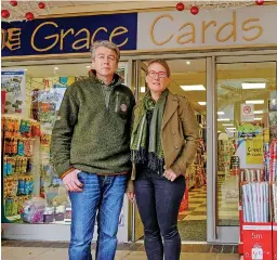  ?? ?? Alasdair and wife Lydia Walker-Cox at Grace Cards in Droitwich