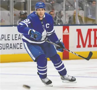  ?? CLAUS ANDERSEN/GETTY IMAGES FILES ?? John Tavares was signed by the Toronto Maple Leafs at a time when it was expected the NHL salary cap would keep rising by millions each year. Now, there is no assurance that will happen, leaving the team little room to sign other players.