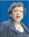  ?? AP PHOTO ?? Attorney General Loretta Lynch speaks in Washington. Former President Bill Clinton says a recent conversati­on with Lynch did not involve the investigat­ion into Hillary Clinton’s emails.