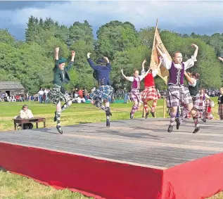  ?? ?? Popular Highland dancers during a previous Strathardl­e Highland Gathering in Kirkmichae­l Pic: David Phillips