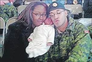  ?? CANADIAN PRESS HANDOUT/FACEBOOK ?? Lionel Desmond is shown with his daughter, Aaliyah, and wife, Shanna, in a Facebook photo.