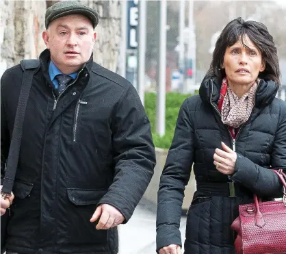  ?? ?? Court case: Patrick Quirke and his wife Imelda arriving for the Bobby Ryan murder trial in 2019