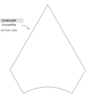  ??  ?? STARGAZER Curved Kite ACTUAL SIZE