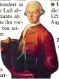  ?? Foto: Regio Augsburg Tourismus Gmbh ?? Dieses Gemälde zeigt Leopold Mo zart, den Vater von Wolfgang Ama deus Mozart. Leopold Mozart wurde 1719 in Augsburg geboren, kom mendes Jahr wäre also sen 300. Ge burtstag.