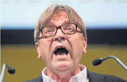  ?? Picture: PA. ?? The European Parliament’s Brexit co-ordinator Guy Verhofstad­t.