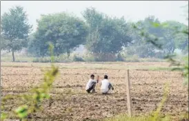  ?? SUNIL GHOSH/HT PHOTO ?? A portion of land that is likely to be acquired for the proposed internatio­nal airport project in Jewar, Greater Noida. YEIDA, the nodal agency, has taken a loan to start acquisitio­n of land.