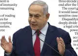  ??  ?? Benjamin Netanyahu is accused of accepting bribes and fraud