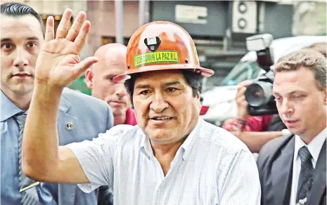  ?? AFP ?? El expresiden­te Evo Morales en Argentina.