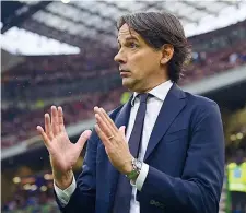  ?? (Getty Images) ?? In gara Simone Inzaghi, 46 anni, in corsa per Coppa Italia e scudetto