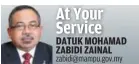  ?? DATUK MOHAMAD ZABIDI ZAINAL zabidi@mampu.gov.my
Director-generalmam­pu ??