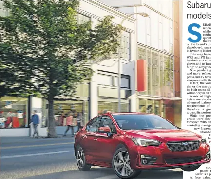  ?? Picture: QUICKPIC ?? IMAGE CHANGE: Subaru’s designers have created a model that reflects the brand’s maturation