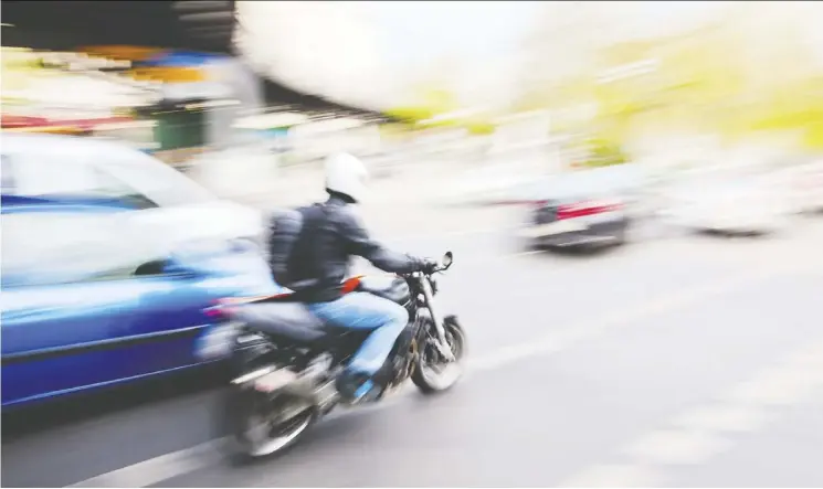  ??  ?? Anti-lock braking systems play a big role in saving the lives of bikers. Motorcycle­s with the system are 37 per cent less likely to be in a fatal crash than those without.
Getty Images/istock