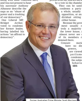  ?? SBS ?? Former Australian Prime Minister Scott Morrison.