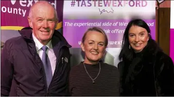  ??  ?? Hugh Byrne, Fethard-on-Sea, Cllr Lisa McDonald and Vanessa Davey, Fethard-on-Sea.