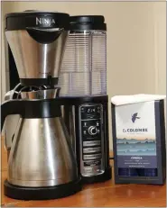  ??  ?? The Ninja Coffee Bar Brewer is the perfect tool for busy people who want to have a perfect cup of coffee.