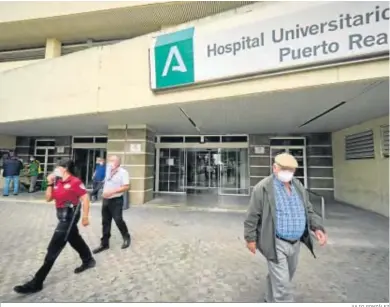  ?? JULIO GONZÁLEZ ?? Entrada principal del Hospital Universita­rio de Puerto Real.