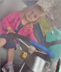  ??  ?? Ciara Pierce pictured inside a Bubble car at the Irish Vintage and Veteran Car Show at Powerscour­t House.