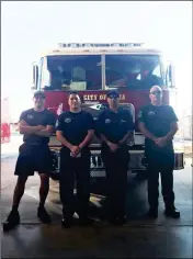  ?? PHOTO COURTESY OF TONY DEANDA JR. ?? THIS IS THE FIRE CREW DEPLOYED by the Yuma Fire Department to help battle California fires.
