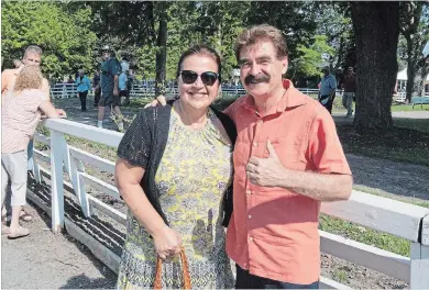  ?? JAMES CULIC METROLAND ?? Wayne Gates, who was re-elected MPP for Niagara Falls last week, is joined by wife Rita at the Fort Erie Race Track. Over the next four years, Gates says he plans to press the Premier-elect Doug Ford about his promise to return slot machines to the...