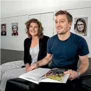  ?? KELLY HODEL/STUFF ?? How We Got Happy became a coffee table book to show depression is a conversati­on not to shy away from, and that it can be approached in a non-scary way. Pictured are the book’s creators: Eve Macfarlane and Jonathan Nabbs.