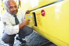  ?? Ahmed Kutty/Gulf News ?? The smart tag is on the inside of the fuel tank flap and enables customers to refuel and pay without using cash of bank cards. Picture used for illustrati­ve purposes only.